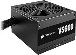 Fonte Corsair VS600-600W, 80 Plus, Preto - CP-9020124-NA