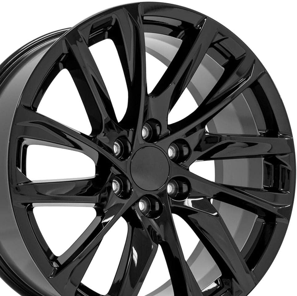 OE Wheels CA90 22 Inch Rim Fits Escalade Style 6x139.7 22x9 Gloss Black - Hollander 4875 (1)