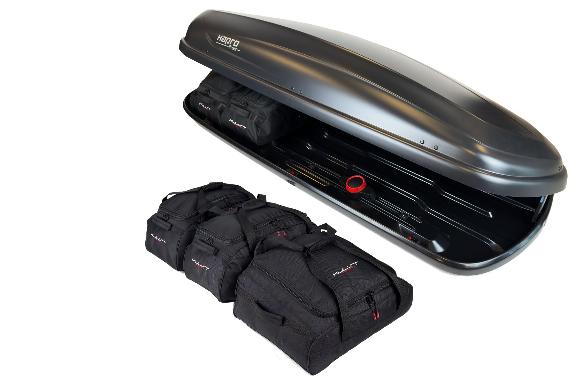 KJUST Taschen Set 5stk kompatibel mit Dachbox HAPRO TRAXER 8.6