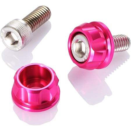 Amazon デイトナ Premium Zone プレミアムゾーン バイク用 ナンバープレート ボルト M6 15mm ピンク 2個入り ホルダーセット 車 バイク 車 バイク