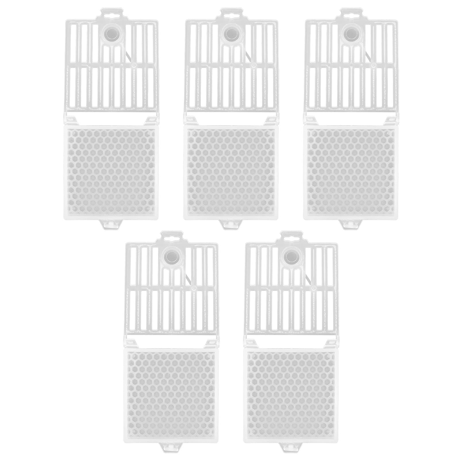 Duokon Cage Reine des Abeilles, 5 Pices Cage de Receveur D'abeilles Reine en Plastique Outil de Cage de Transport D'levage de Reine Apiculture Abeille Cage Mobile Fournitures D'apiculteur
