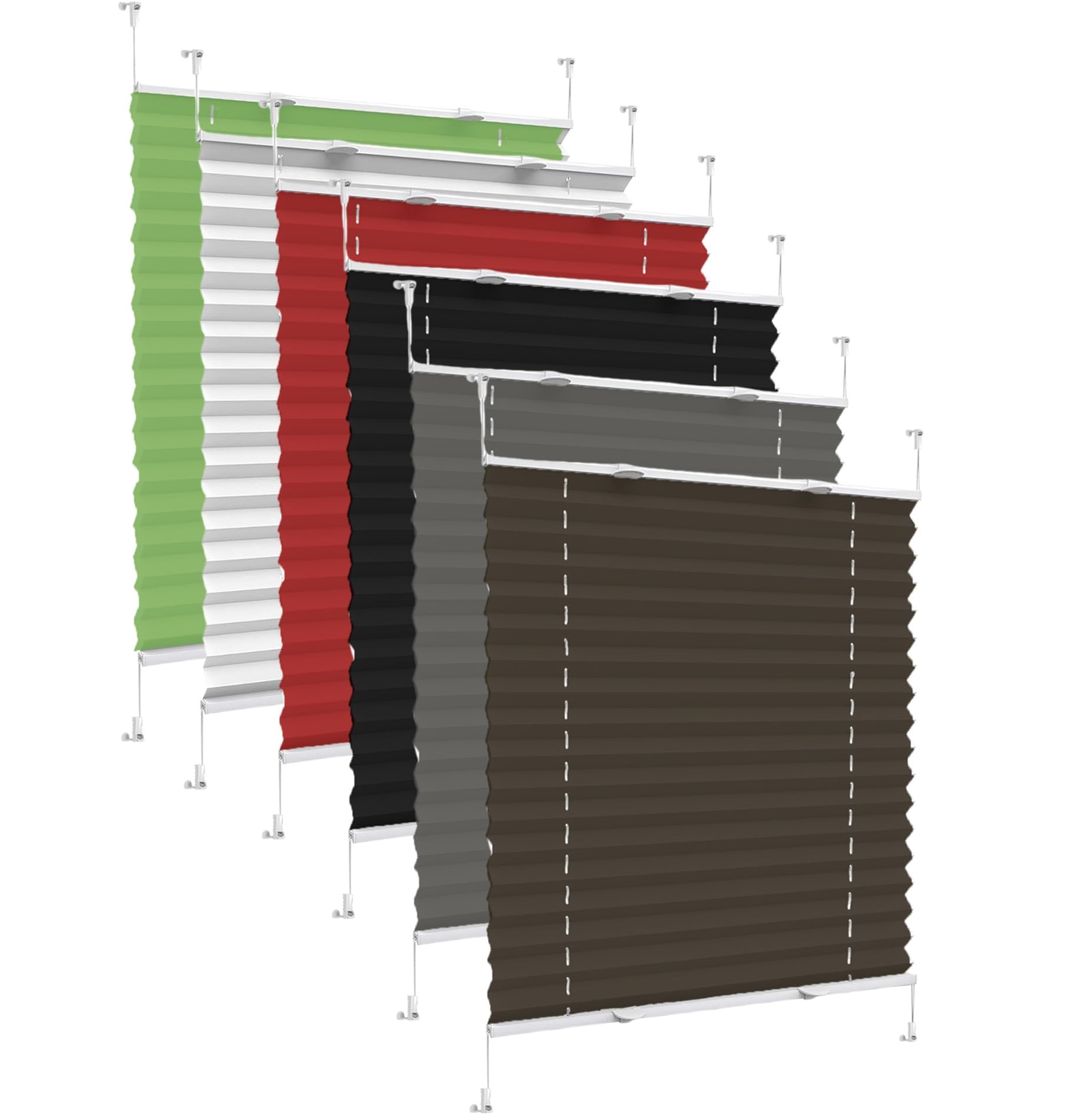 Store plissé temporaire de couleur marron translucide pour habiller vos vitrages