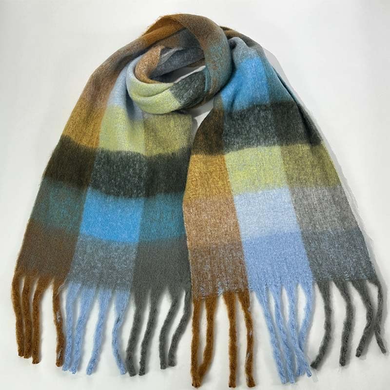 Chunky Scarf for Women Winter Plaid Thick Warm Long Shawl Wraps Cold Weather Big Christmas Fashion Blanket Scarves - Image 7