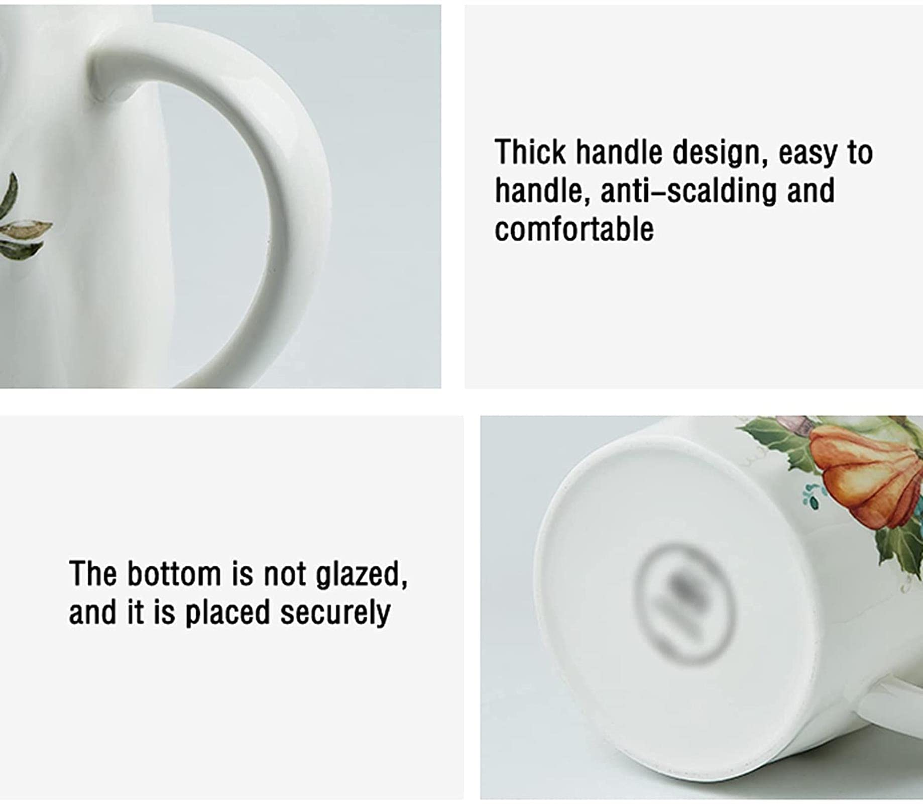 Brocca per Acqua Semplice Brocca in Ceramica per Uso Domestico con Manico e beccuccio Teiera Creativa Resistente alle Alte Temperature Multifunzionale Personalizzata