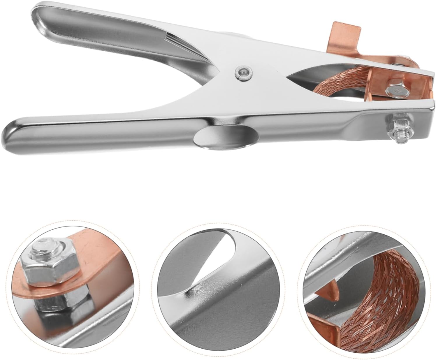 TEHAUX 2pcs Sturdy Welding Clamp Grounding Clamp for Welding Machine Safety-oriented Design Excellent Conductivity