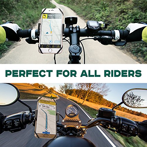 Bike & Motorcycle Phone Mount - for iPhone 12 (11, SE, Xr, Plus/Max), Galaxy S20 or Any Cell Phone - Universal Handlebar Holder for ATV, Bicycle and Motorbike. +100 to Safeness & Comfort - Thumbnail 6