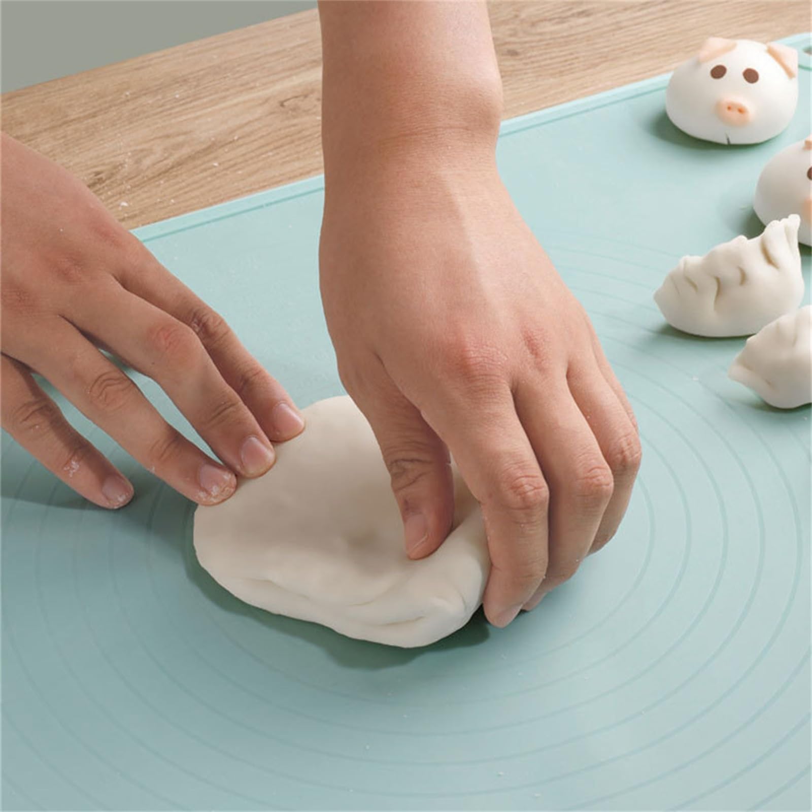 Tappetino da Forno da Cucina Tappetino for impastare in silicone con bordo impermeabile da 4 mm per Qualsiasi Luogo(60x100cm)