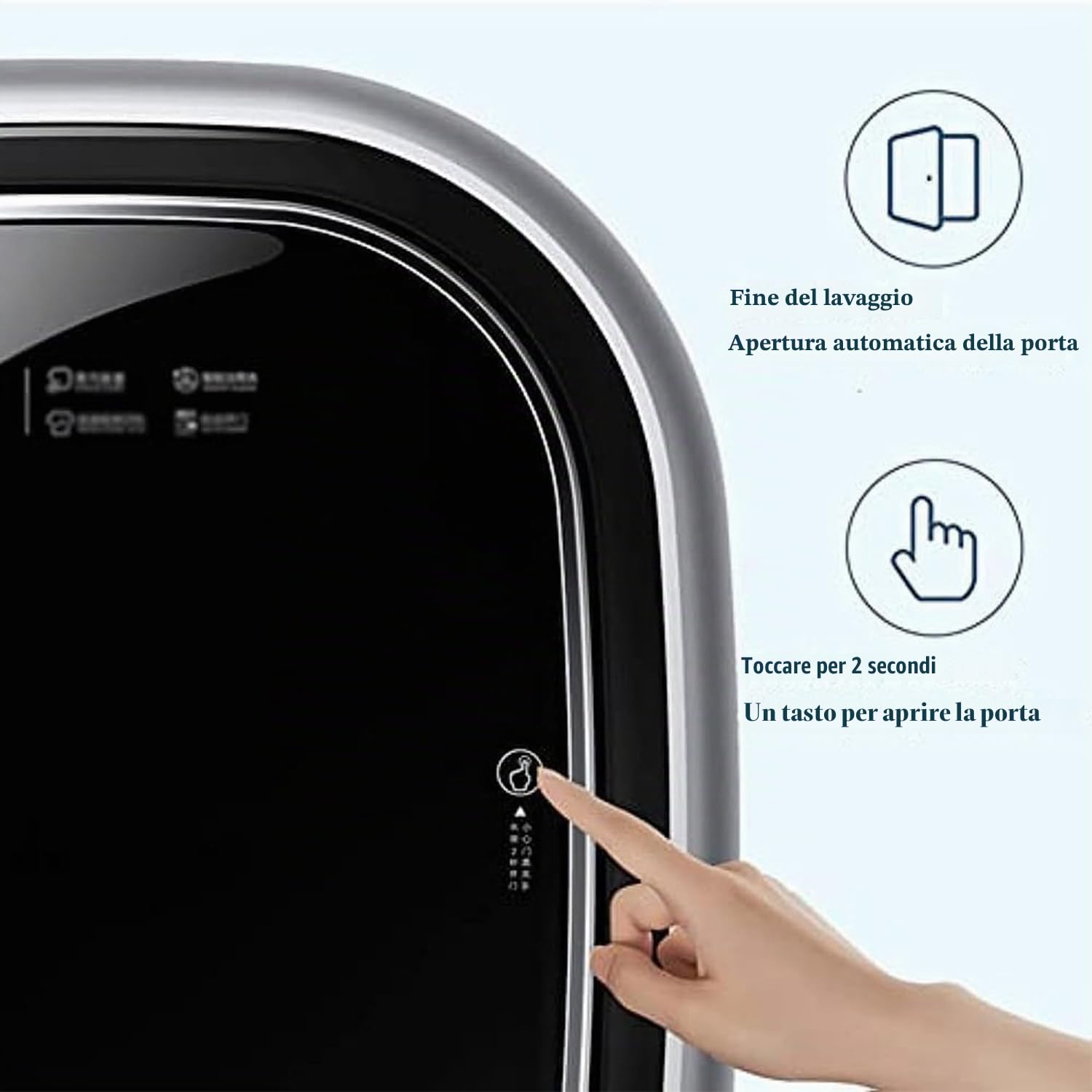Qiang 1450W Mini Lavatrice a Parete Lavasciuga Carico Frontale 3Kg Piccola Lavatrice 8 modalità per per Piccoli Vestiti Biancheria Intima Calzini Dormitorio