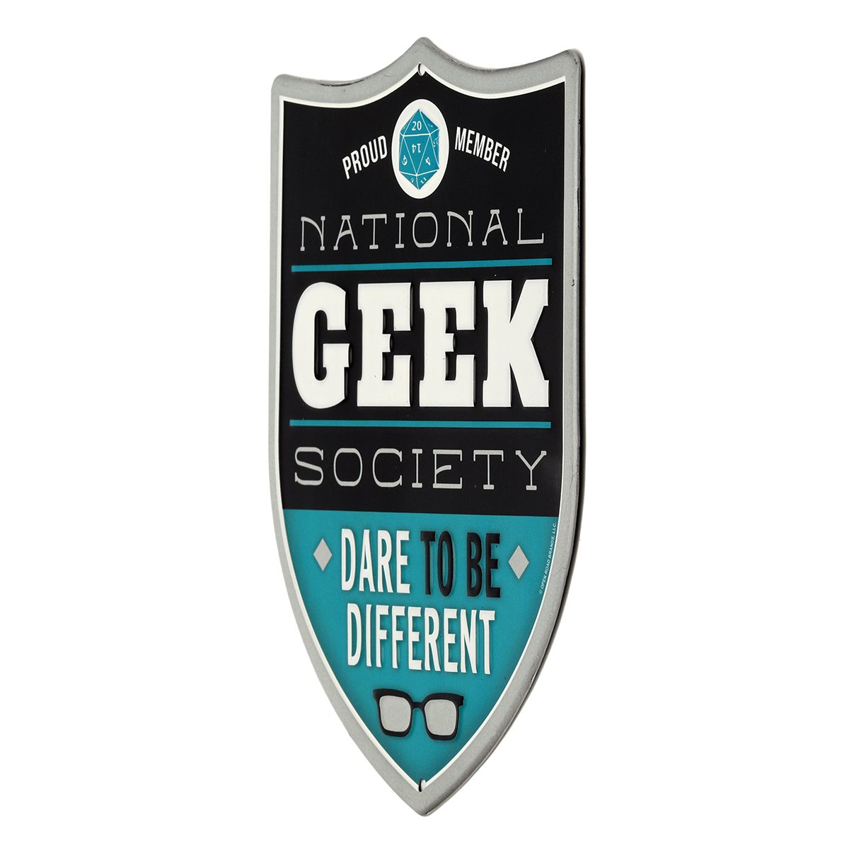 National Geek Society Embossed Metal Sign - Funny Geek Wall Decor - Great Gift Idea