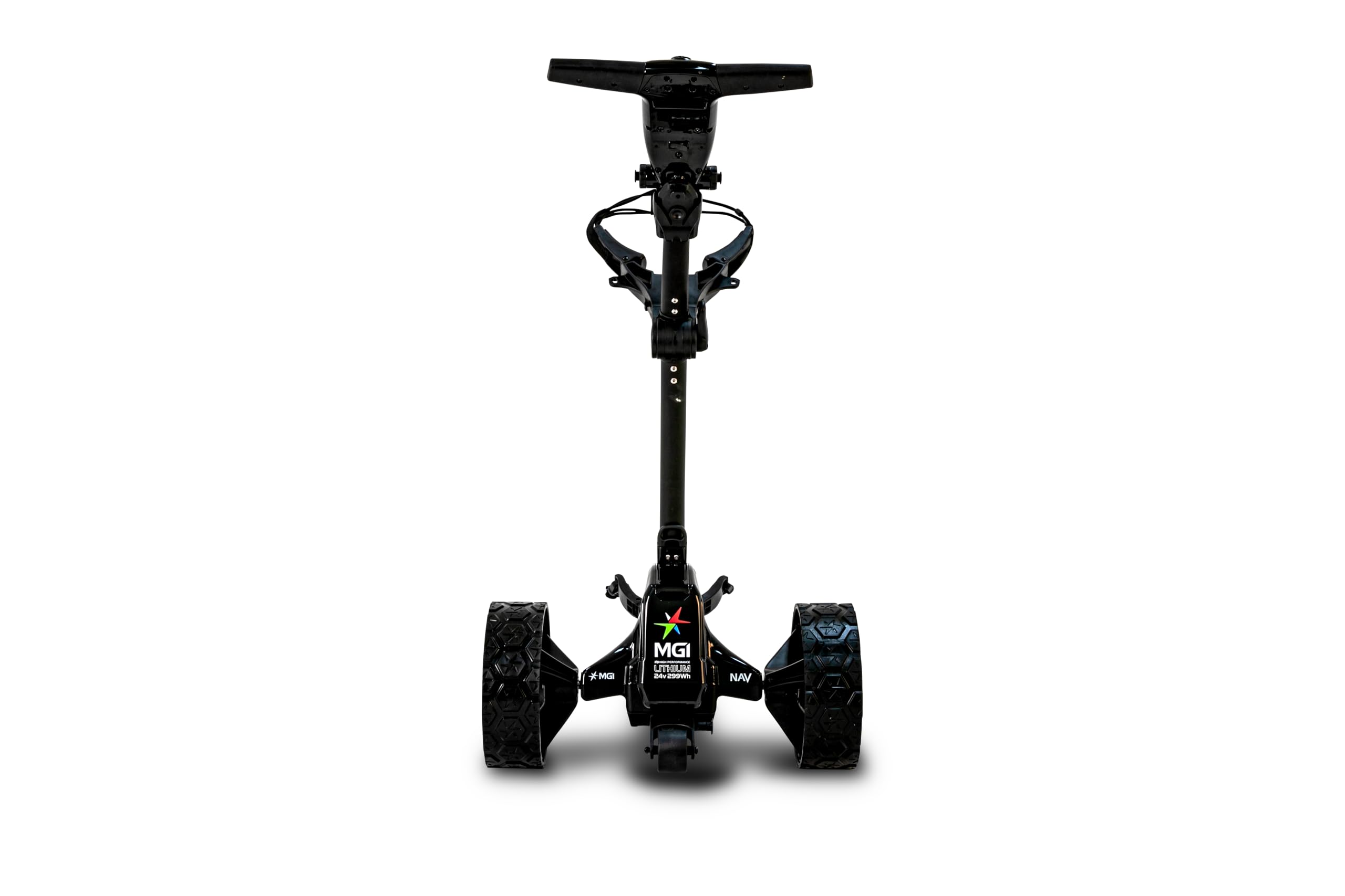 MGI Zip Navigator Electric Golf Cart - 36 Hole Battery - Remote Control - (Drink, Umbrella, & GPS Phone)