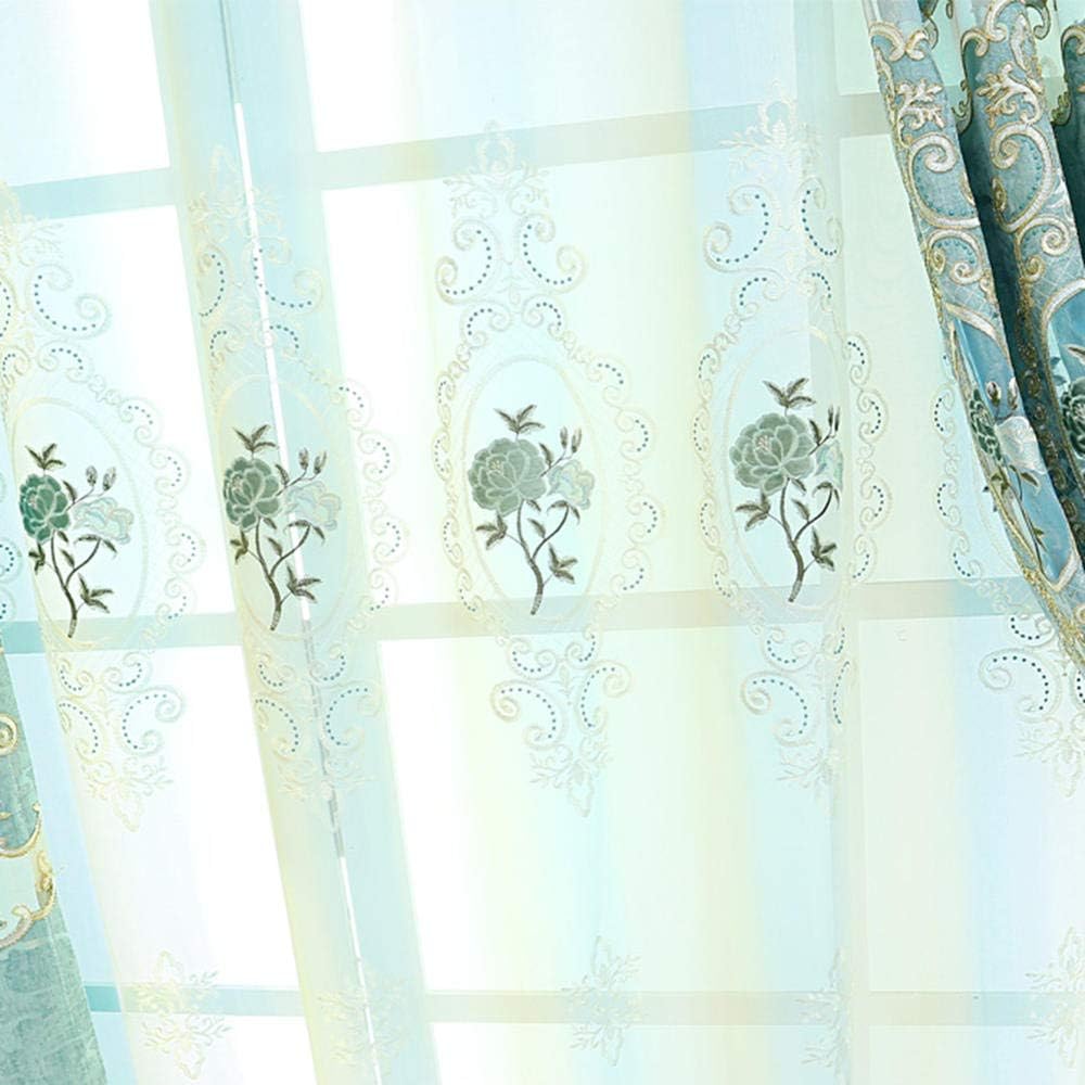 Drapes Chenille Room Darkening Blackout Living Room Bedroom Floor Length Grommet 2 Pieces-Tulle Curtains