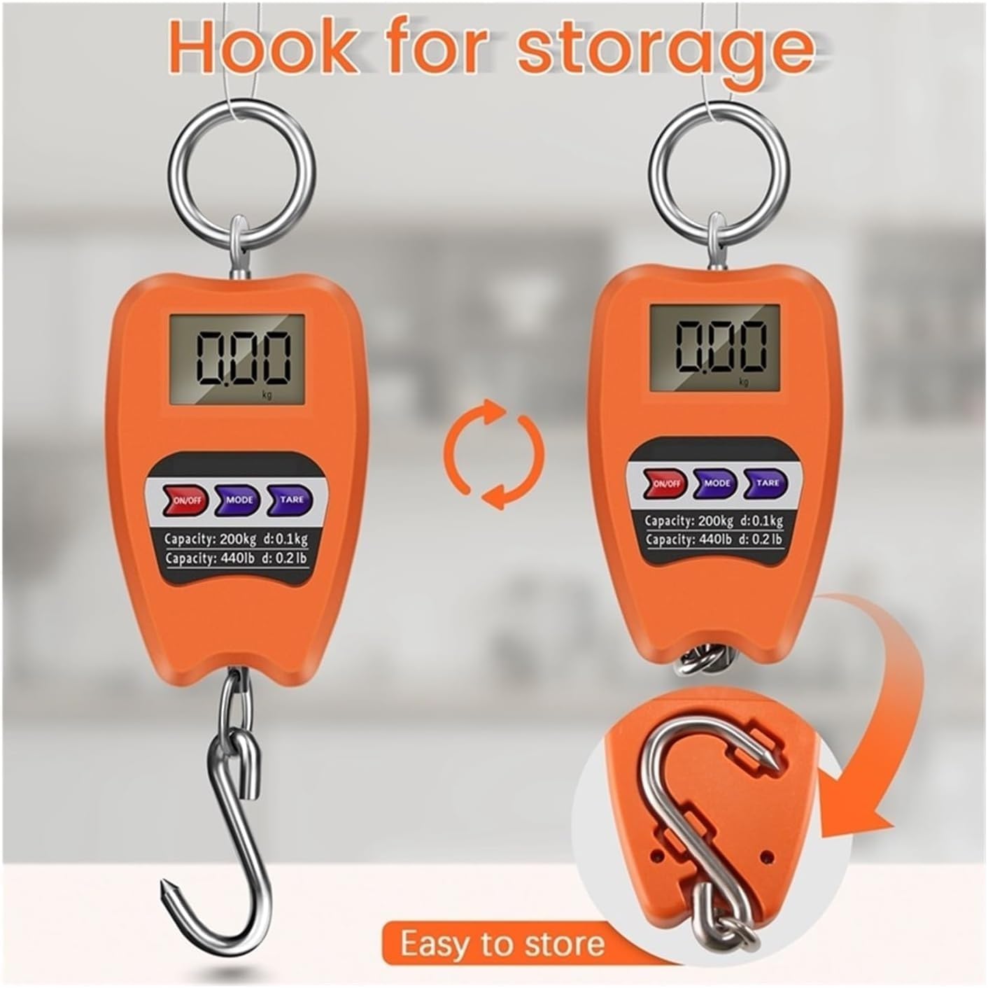 Luggage Scale, Hanging Scale, Hooking Scale Portable Digital Crane Scale Mini Crane Scale Weighing Digital Industrial Hanging Scale