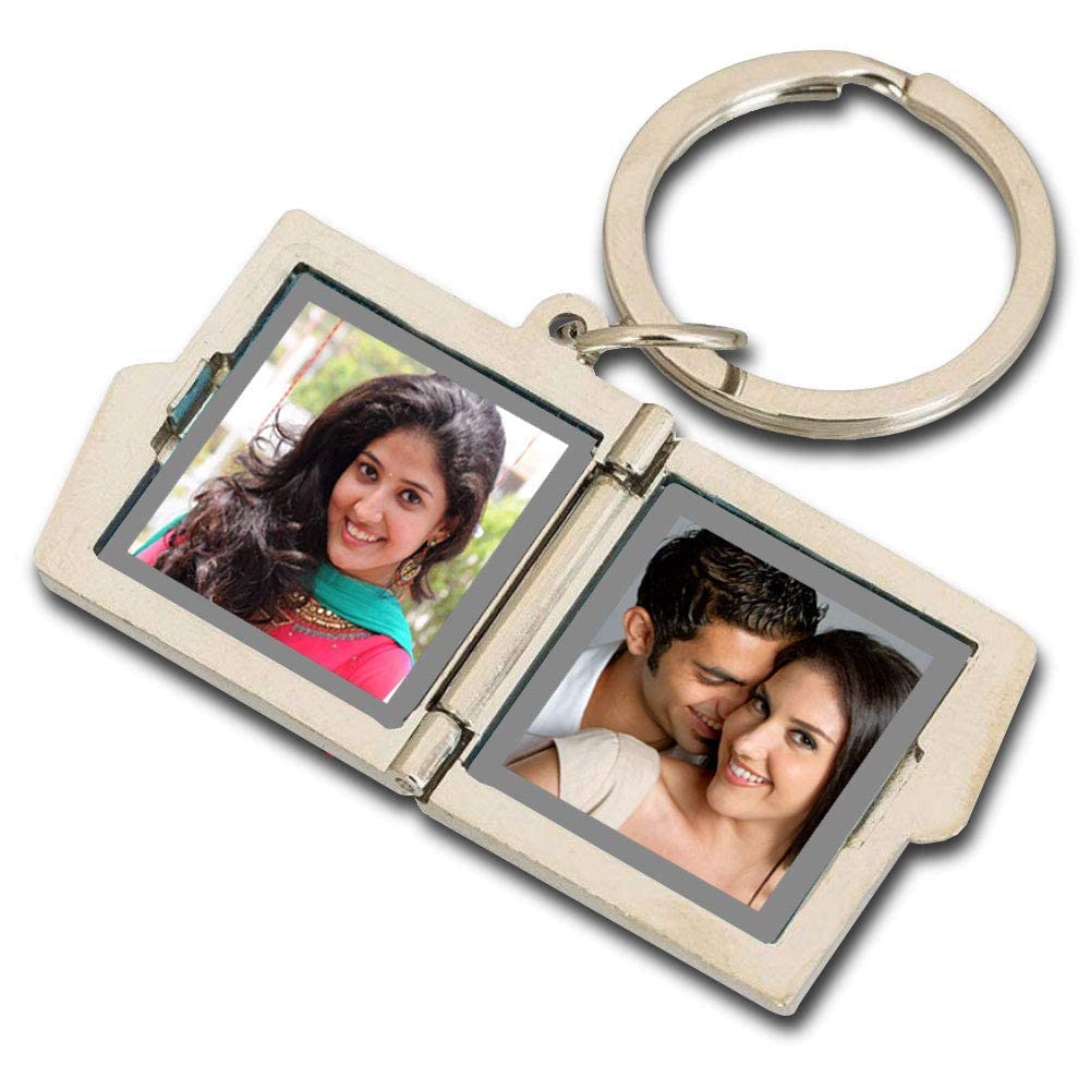 exciting Lives Personalized Two Frame Photo Frame Keychain – Gift for Christmas Day, Birthday, Anniversary, For Brother, Sister, Friends, Boyfriend, Girlfriend, Wife, Husband, Friendship Day