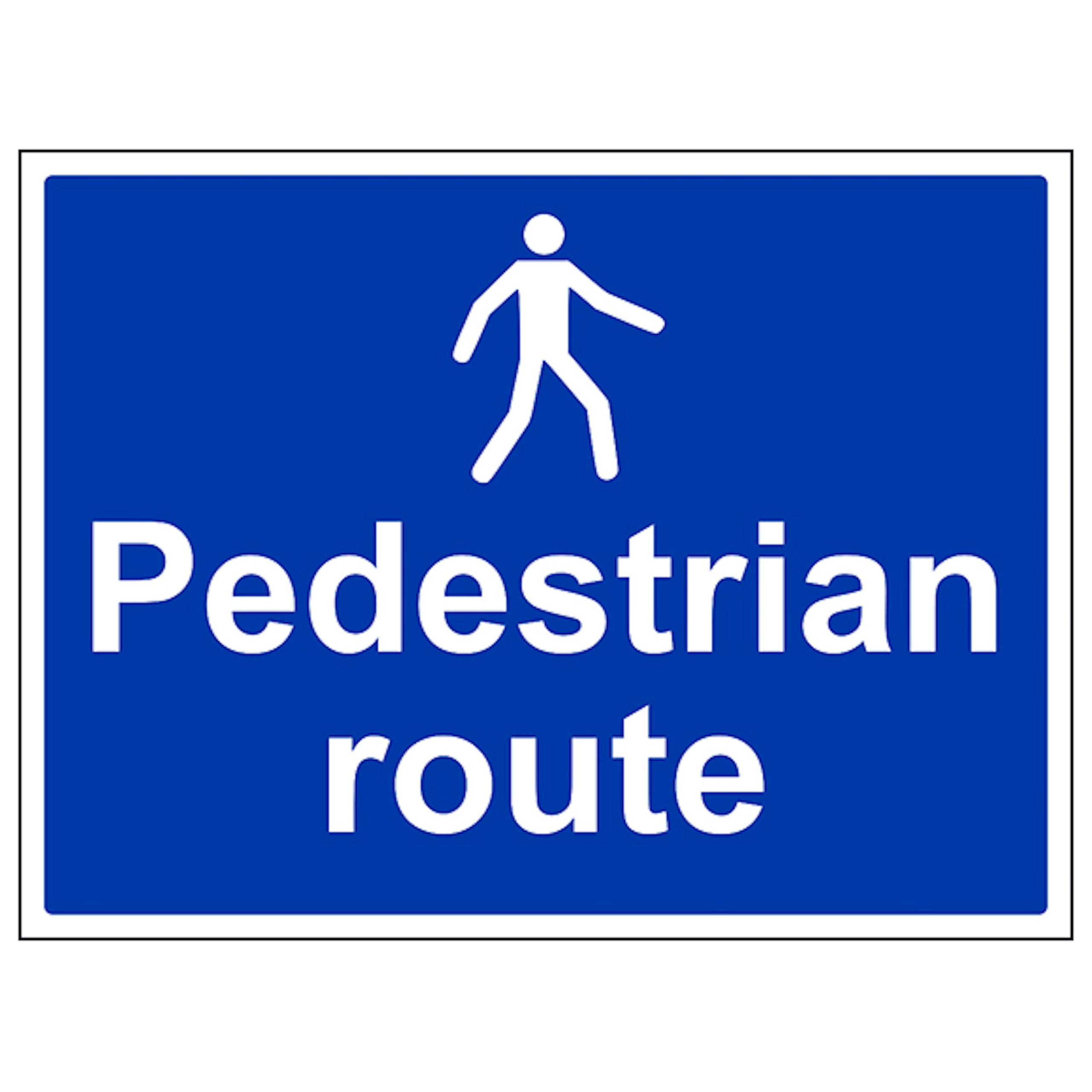 V Safety Pedestrian Route – Large Landscape 600 x 450 mm – 3mm ...