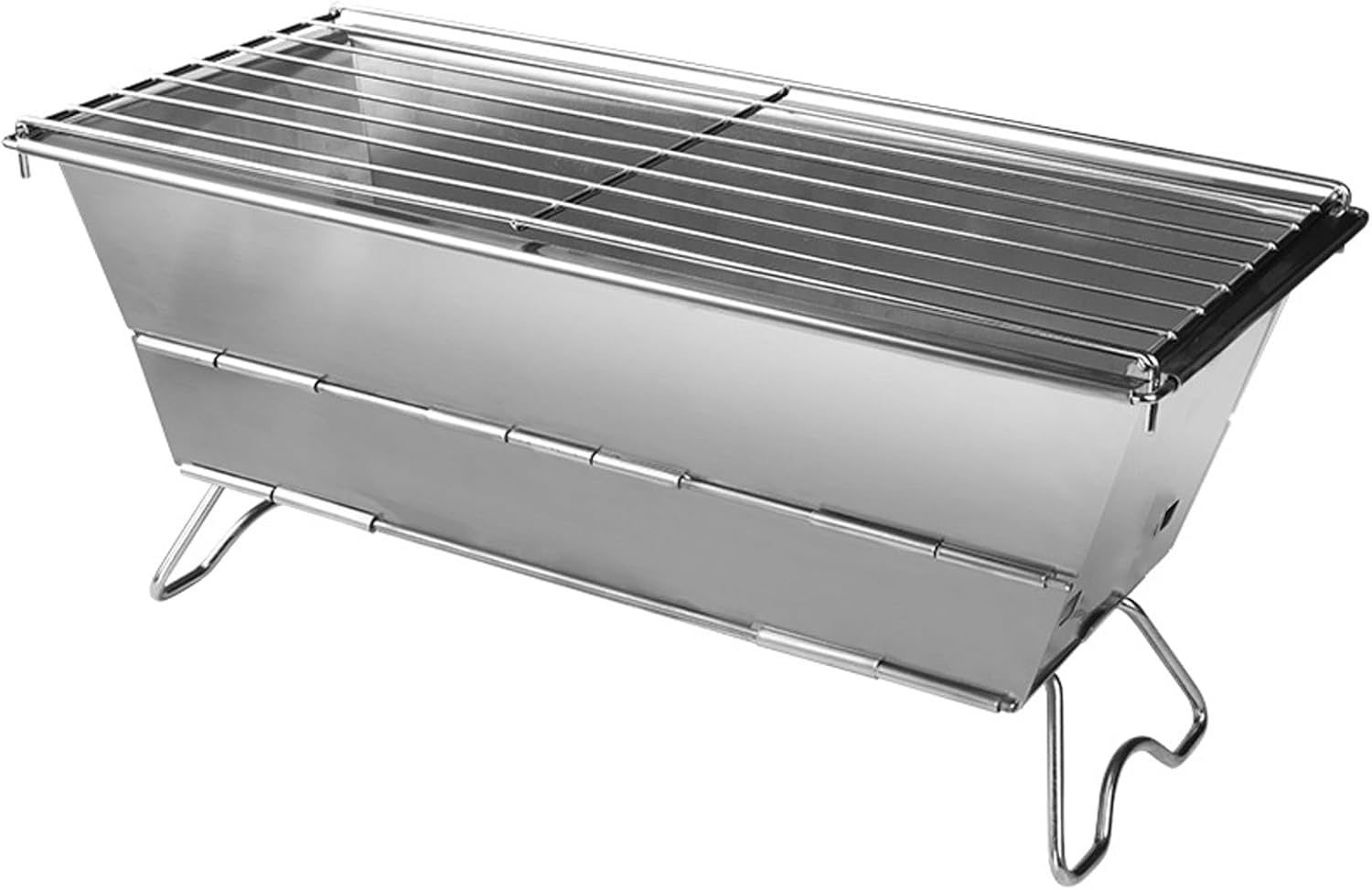 Indoor Grill Two Piece Set, Portable Grill with Extended Leg Rack, Grill Perfect for Outdoor Camping, Picnics, and Family Barbecues