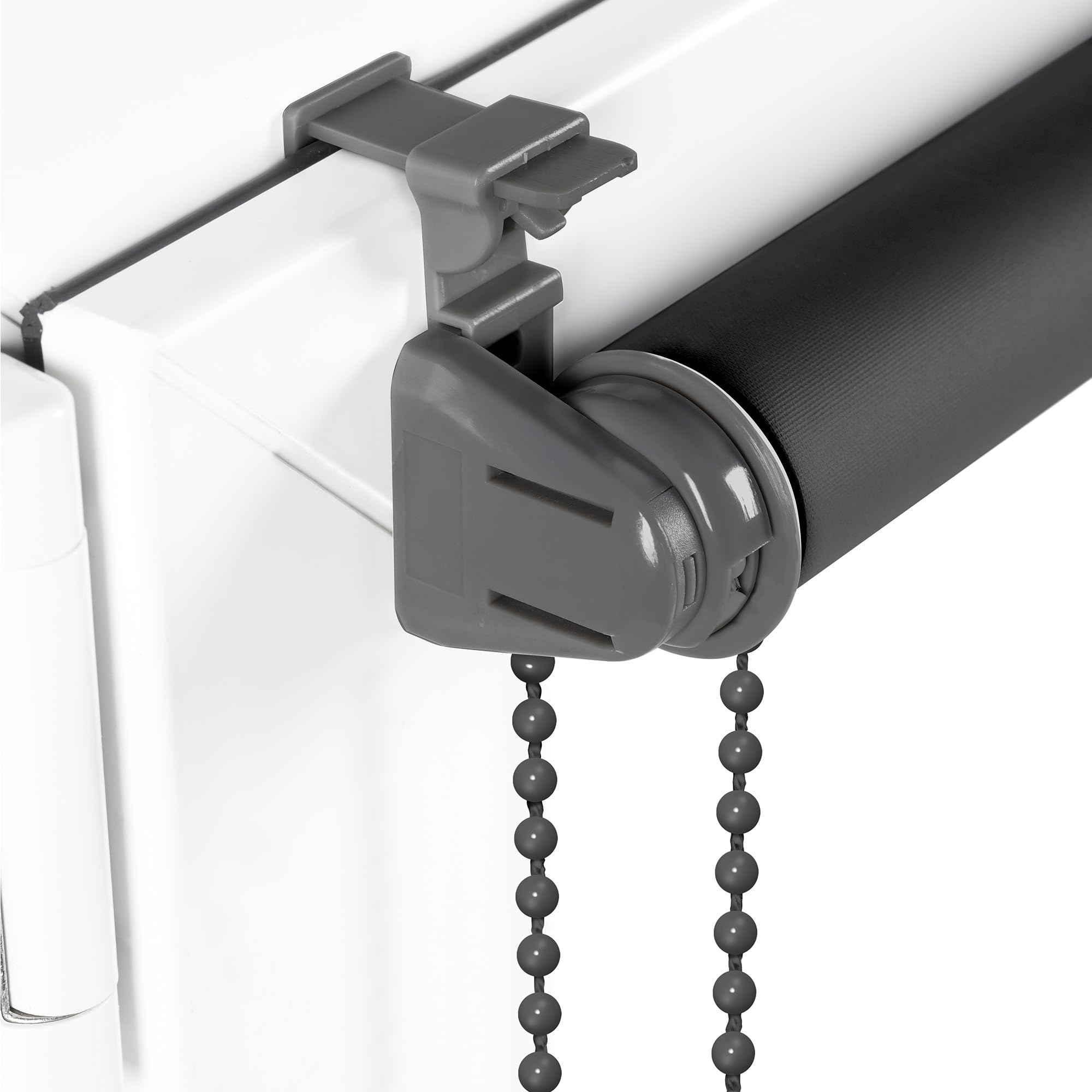 Sonello Blackout Blind with Klemmfix No Drilling 45 cm x 210 cm Grey Opaque Roller Blind for Windows and Doors with or without Drilling, Mounting Kit Included, Sun Protection - 2