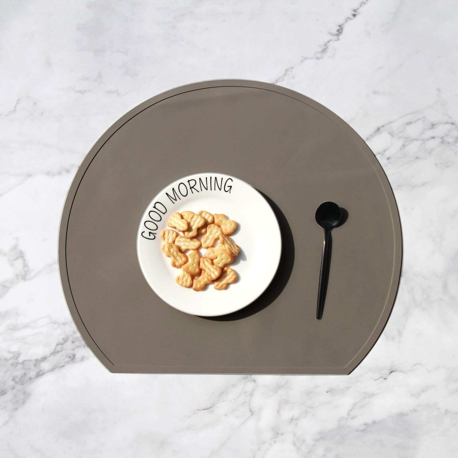Juego de 6 manteles individuales de silicona para bodas, restaurantes, cocinas, 33 x 38 cm