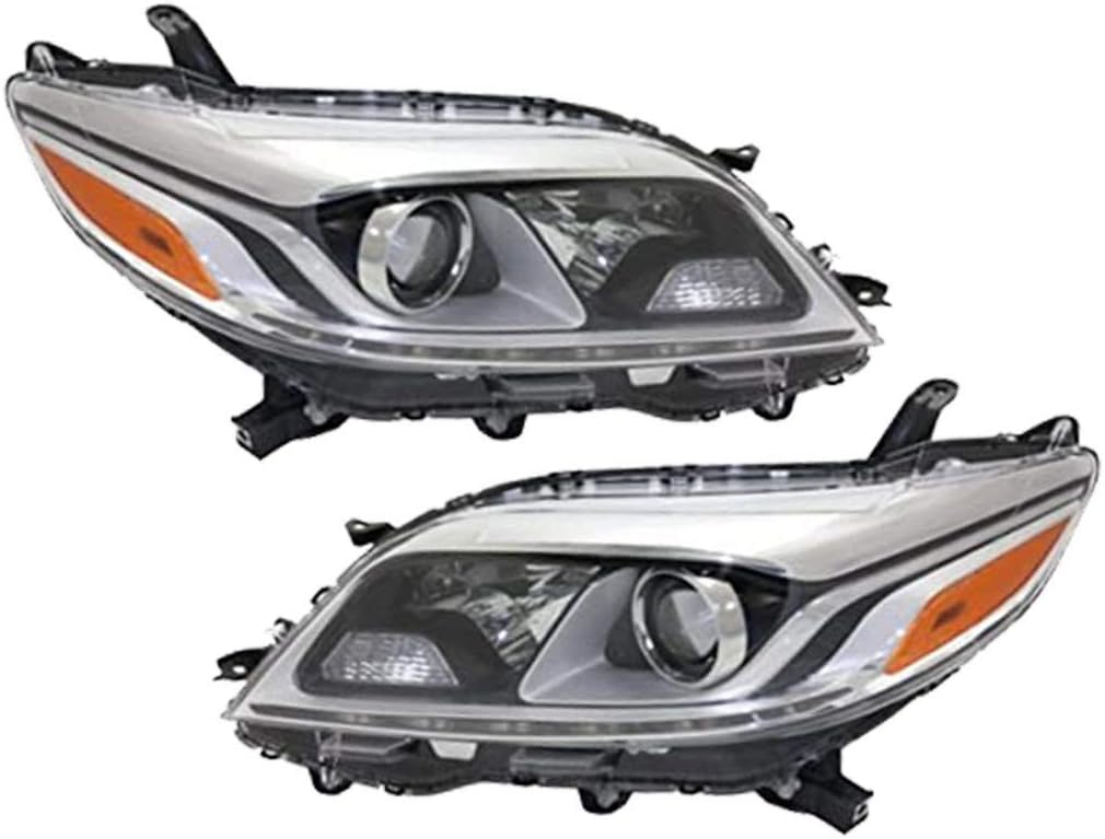 For Toyota Sienna 2015-2017 Headlight Assembly w/LED Daytime Running Lights XLE.Limited Model Pair Driver and Passenger Side DOT Certified TO2502230 + TO2503230