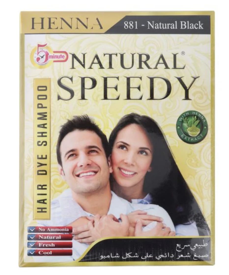 Henna Hair Dye Shampoo,Natural Black Color, Ammonia Free, 15ml-picture-32