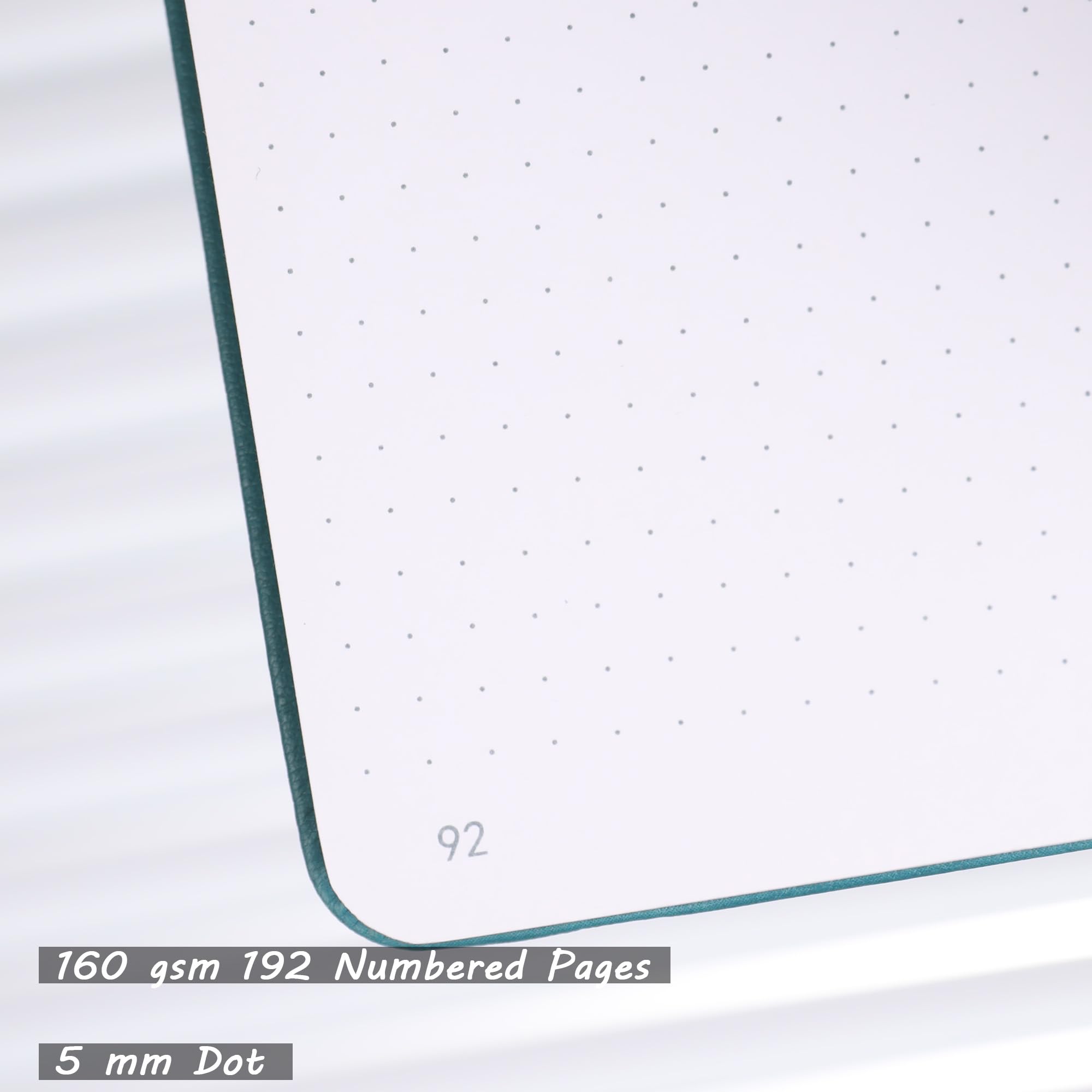 TIEFOSSI A5 Bullet Dotted Notebook, 160gsm Thick Paper, Hardcover Dot Grid Journals for Women Men, 192 Numbered Pages, Ideal for Personal Use, Goals, Organization - Image 3