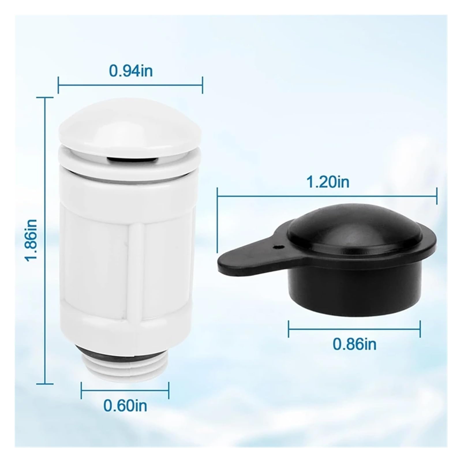 Luftstrahlventil und Luftstrahlventilkappe passend for den Einlass oberirdischer Pools