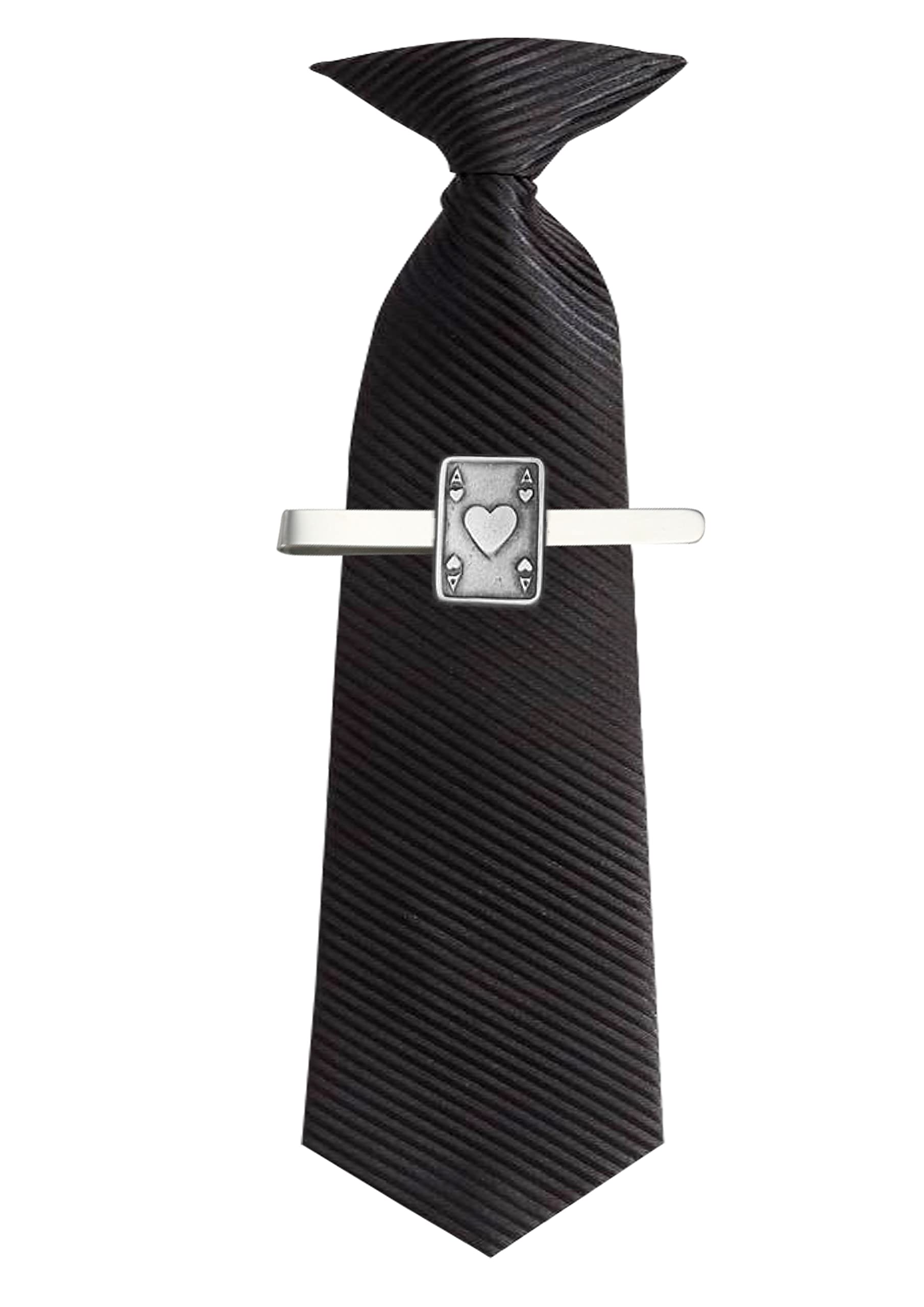 Pinza de corbata as de corazones pasador de traje elegante con caja 2