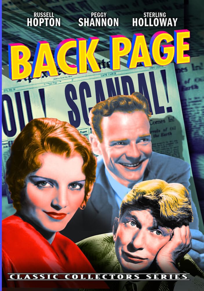 Consigue la película Back Page 1933 Región 1 y completa tu filmoteca de cine clásico