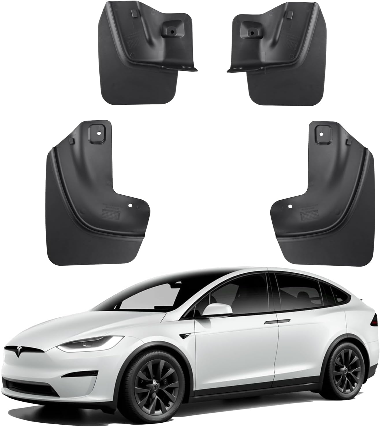 Motrobe Tesla Model X Mud Flaps Splash Guards No Drilling Required Tire Protection