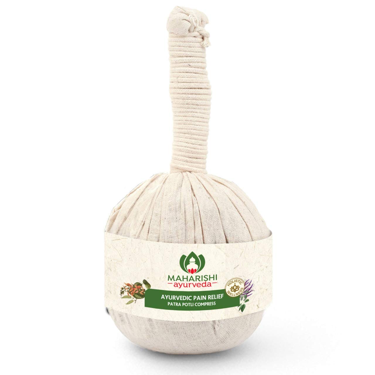 Maharishi Ayurveda 100% Natural Ayurvedic Herbal Healing Potli Pain Relief Knee, Joints & Muscles Relaxation Comfort Neck, Back, Foot & Legs Increase Blood Circulation Calm Mind Body & Soul | Suitable for Men & Women
