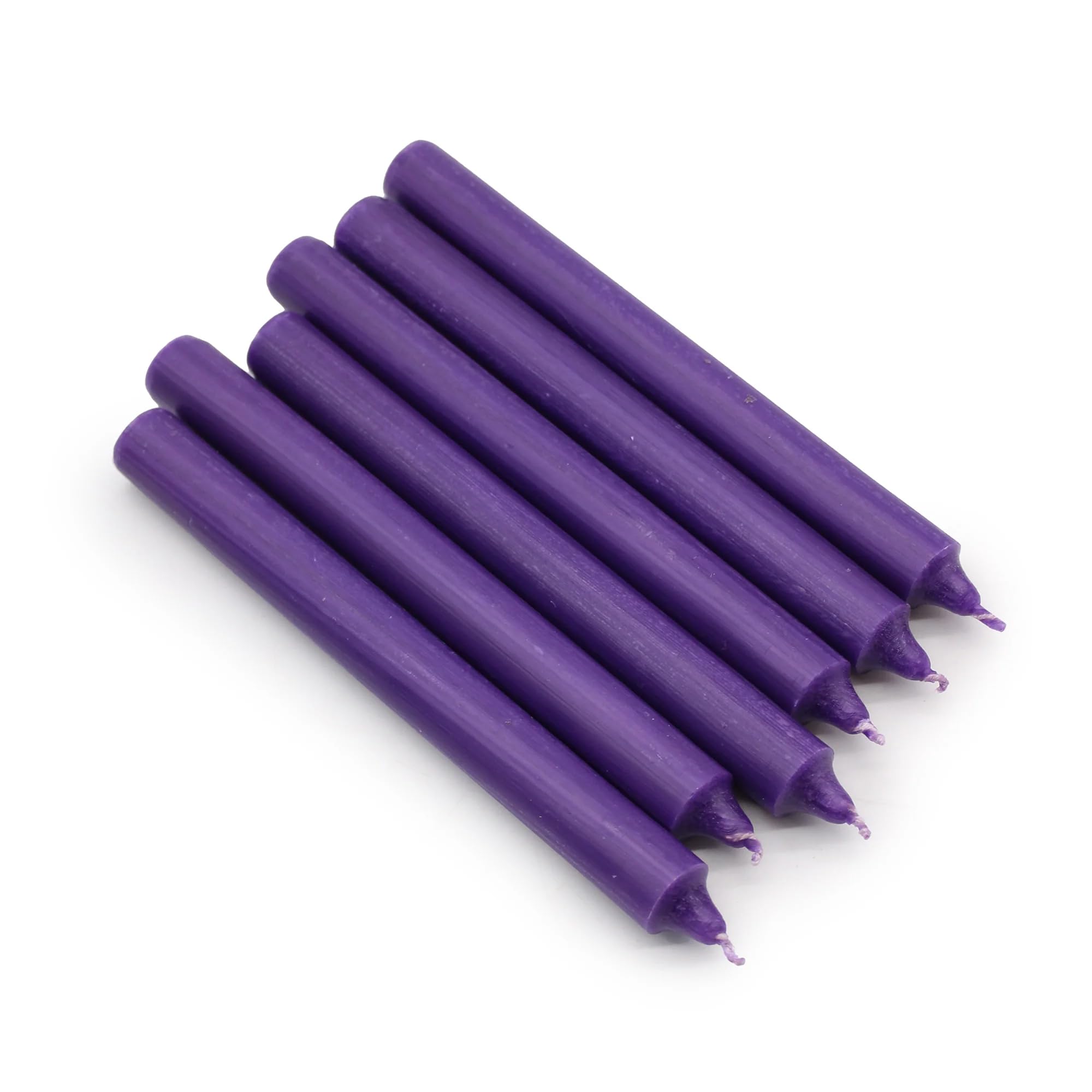 Straight Dinner Candles - 23cm / 9 Inch Long - Non-Drip, Unscented & Smokeless - (Rustic Purple) Pack of 5 - Image 3