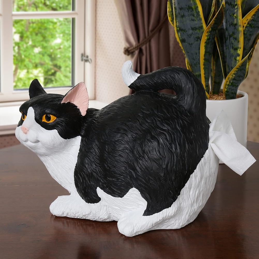 Porte-mouchoirs Design Fesses De Chat En Résine - Déco Mignonne Pour Salon, Chambre, Bureau