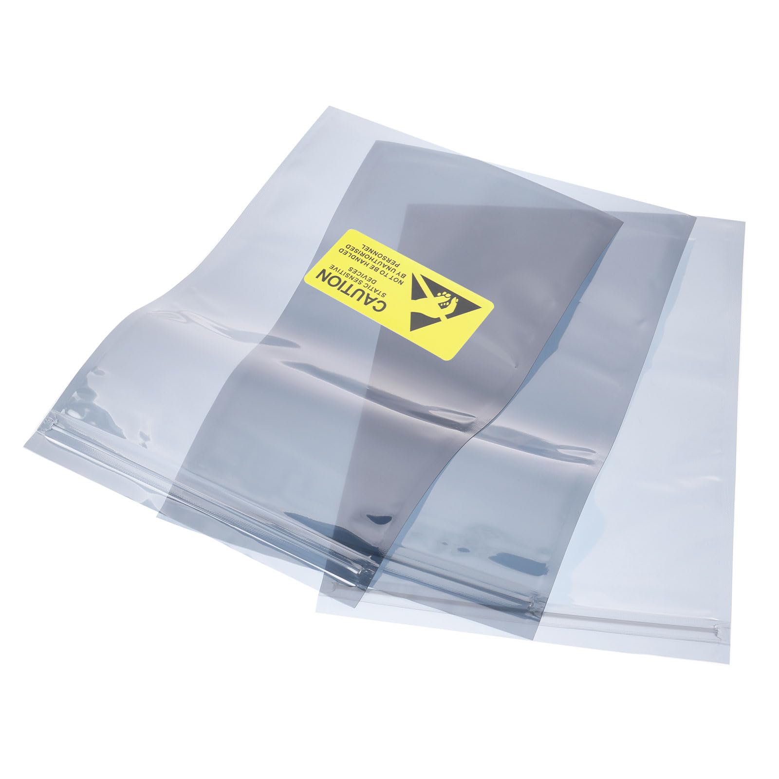 MECCANIXITY Anti Static Bags Shielding Bag 50pcs 6.3x9.8inch(16x25cm) Resealable with Labels for Hard Drive HDD SSD PCB Board