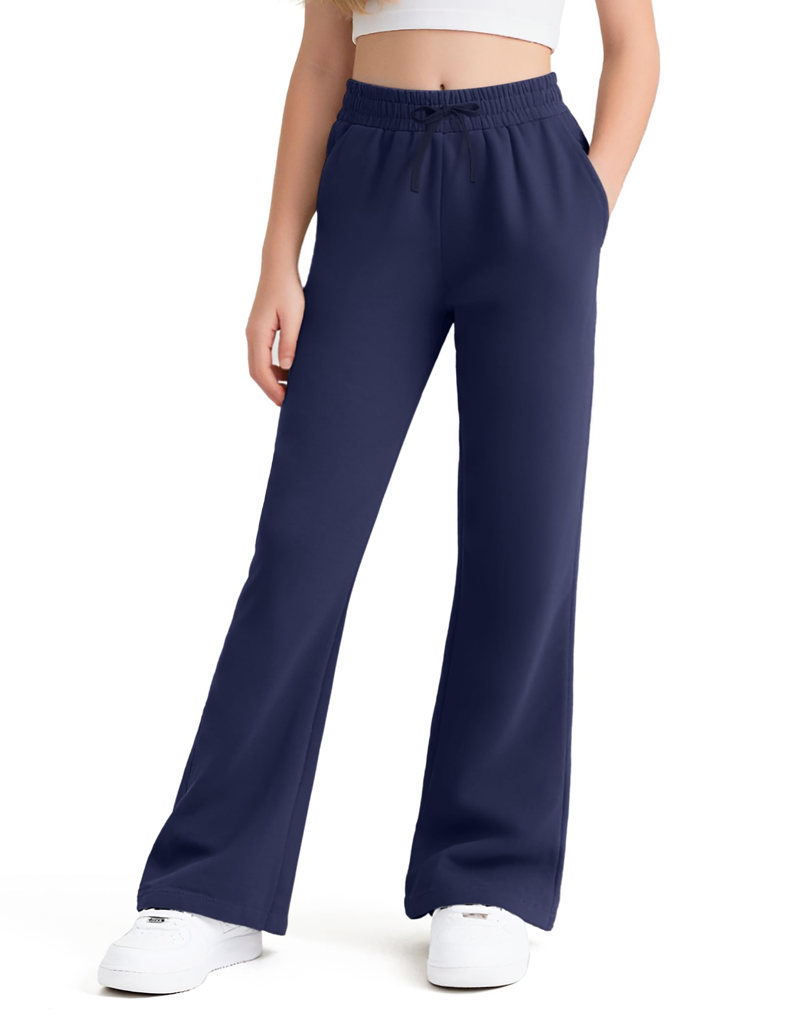 Girls Uniform Pants Flare Sweatpants Joggers Pants Preppy Clothes