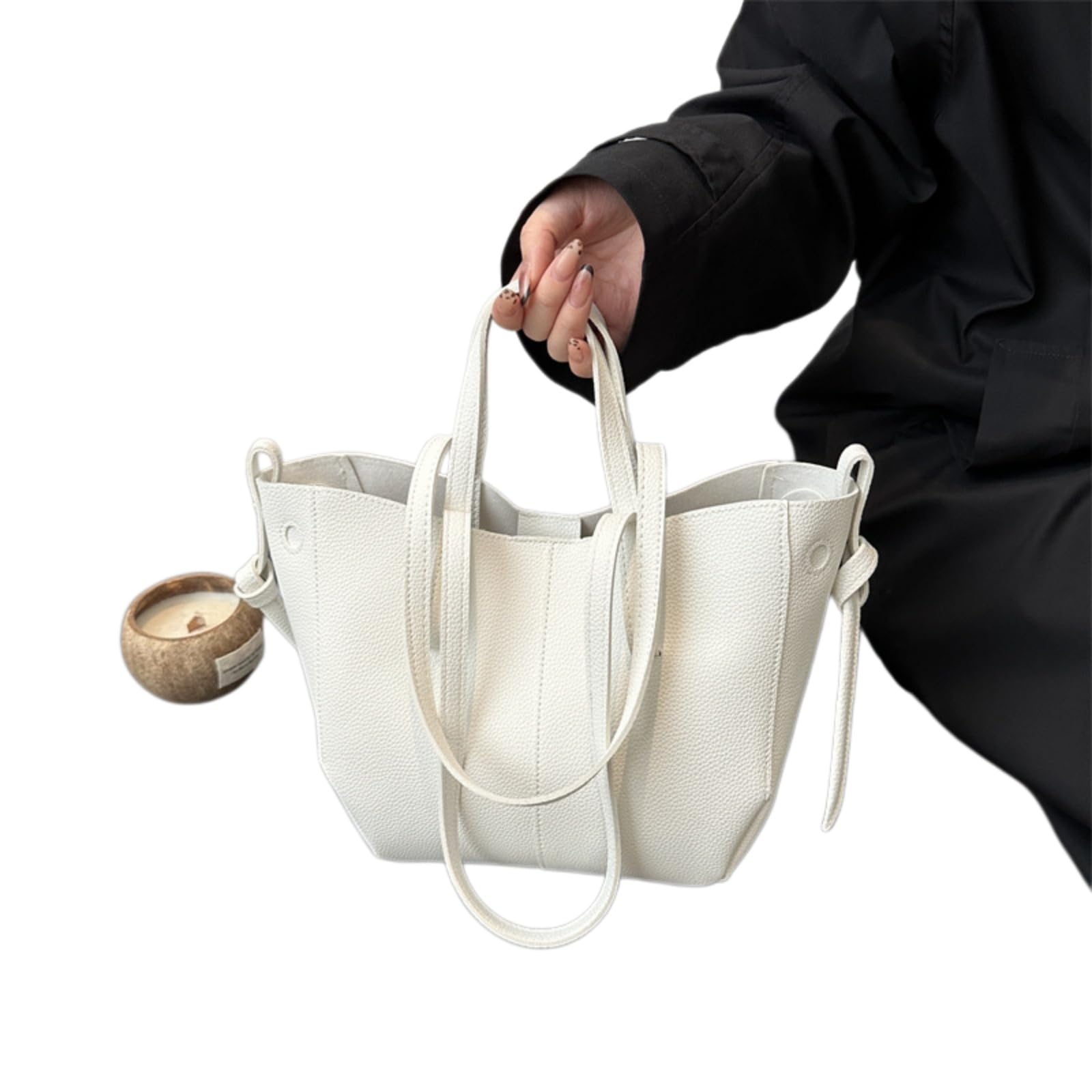 Beauty Case Borsa in Pelle Pu da Donna, A Spalla Ala di Grande capacità, alla Traccia Elegante per Il Lavoro E L'uso Quotidiano