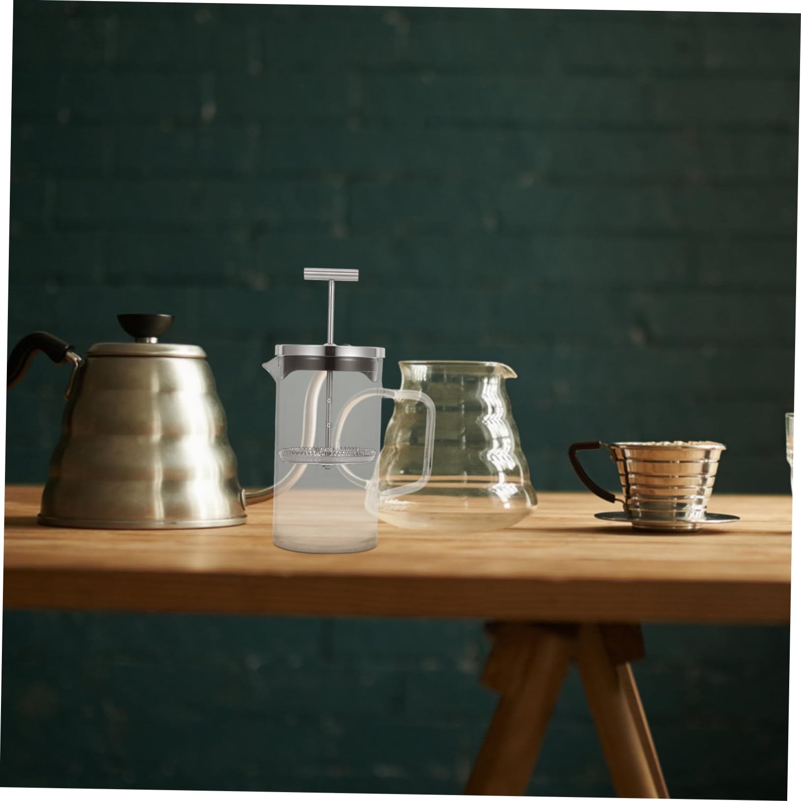Luxshiny Cafetera Manual De Vidrio Transparente Con Escala Hogar Prensa Francesa De Cafetera De Prensa Para Preparar Café Espresso También Suitable Para Filtrar El Té