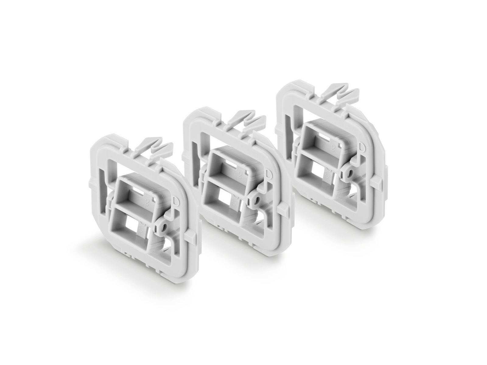 BOSCH SMART HOME Bosch Smart Home 3-Pack Unterputz Adapter Set (for düwi/Popp (D) Switches), Use with Bosch Smart Home Light & Blind Control, White, Push Button, ON-OFF