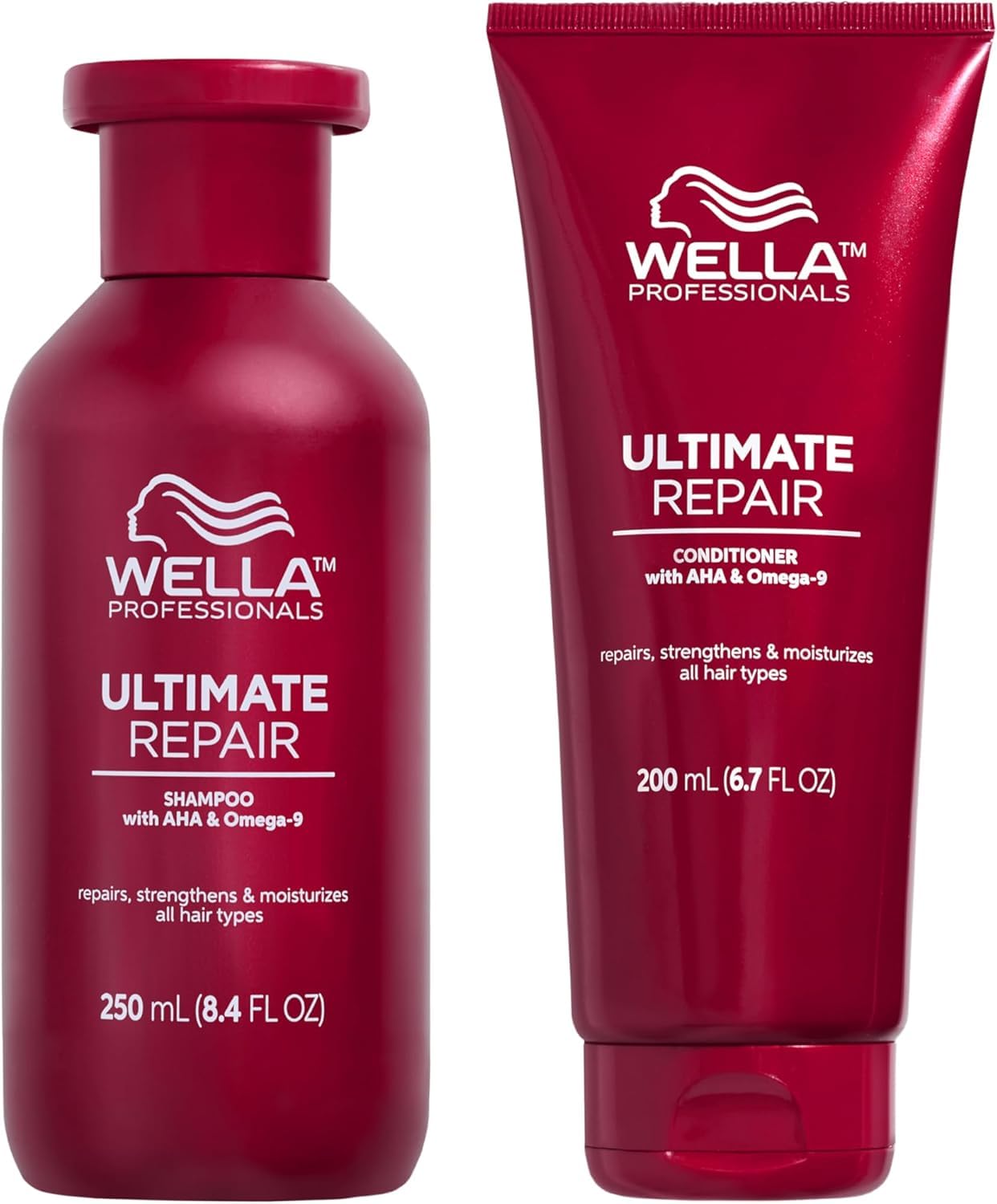 Wella Professionals Repair and Rebuild Professional Hair Care Duo for All Types of Hair Damage Ultimate Repair Shampoo 250ml and Conditioner 200ml Bundle