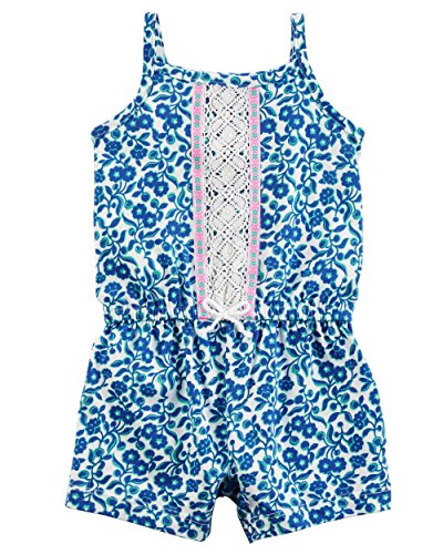 OshKosh Girls' Floral Allover Design, Blue, 6m
