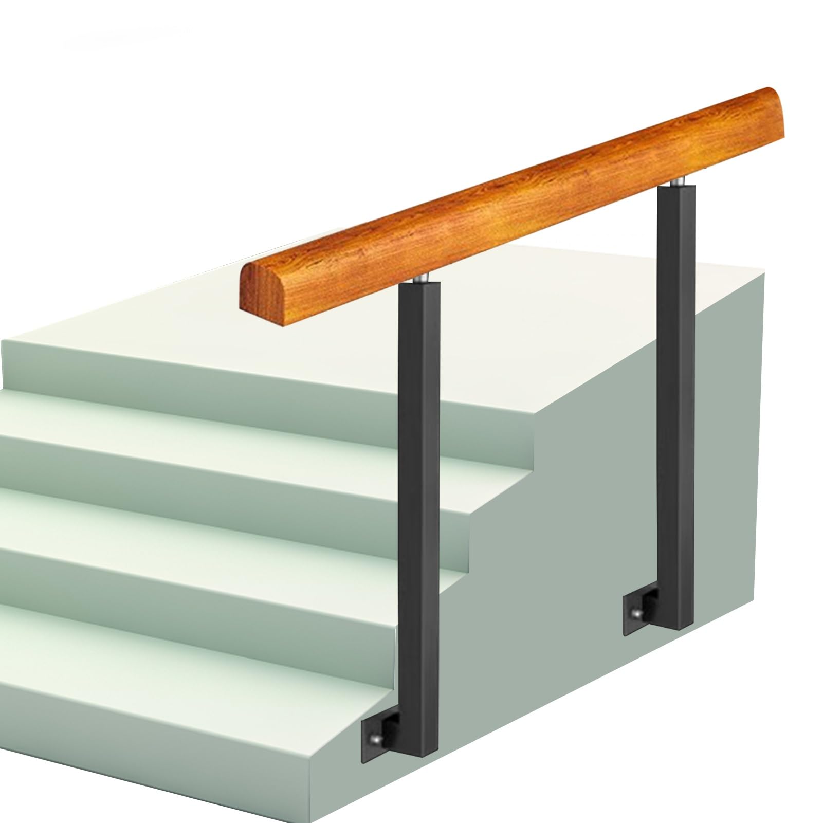 Rampe d'escalier extérieure réglable en fer forgé pour sécuriser vos marches