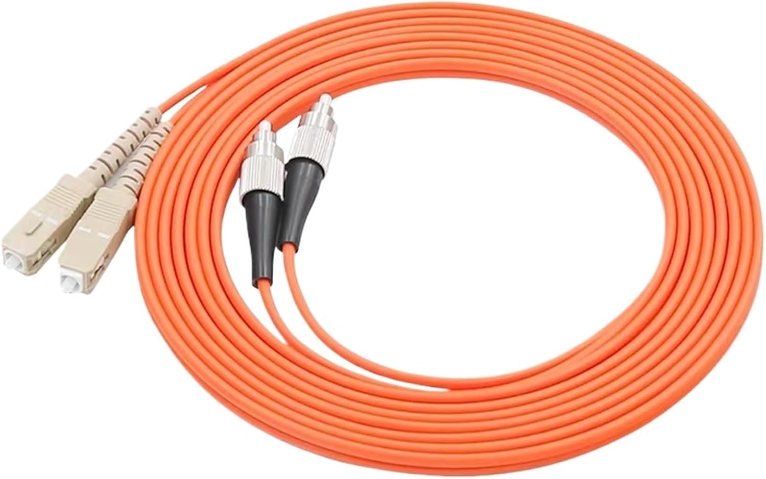 SC-FC デュプレックス光ファイバーパッチケーブル - OM1 OM2、長さ 1