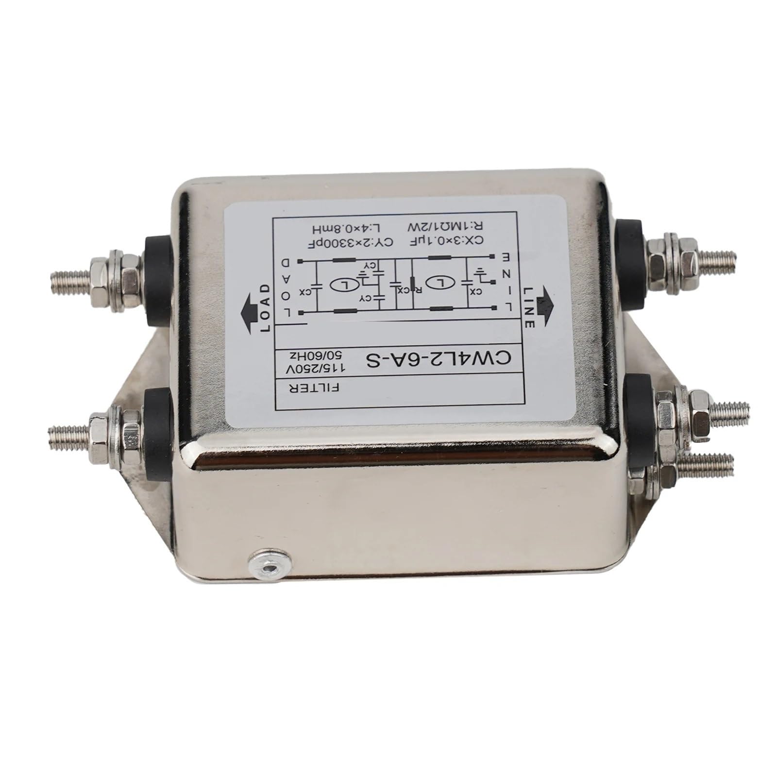 Filtro de potencia de doble etapa y 60 dB de pérdida de inserción para CA de 220 V 3