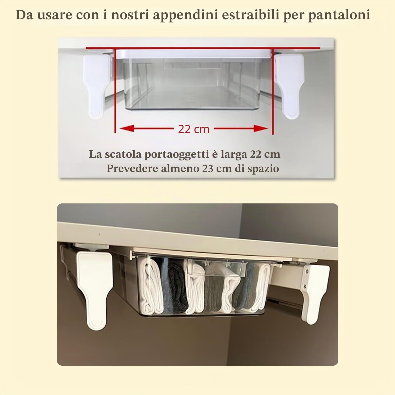 Organizer Cassetti Armadio, Estraibile Salvaspazio, Cassetto Regolabili