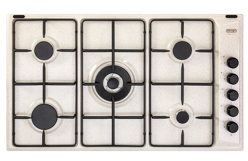 DE LONGHI FLS 59 DD PIANO COTTURA A GAS AVENA 90 CM 5 FUOCHI 1 DOPPIA CORONA FLS59DD