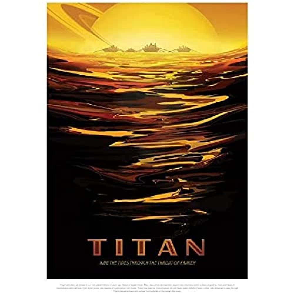 Titan Ride the Tides Kraken NASA Space Tours Travel Unframed Wall Art Print Poster Home Decor Premium