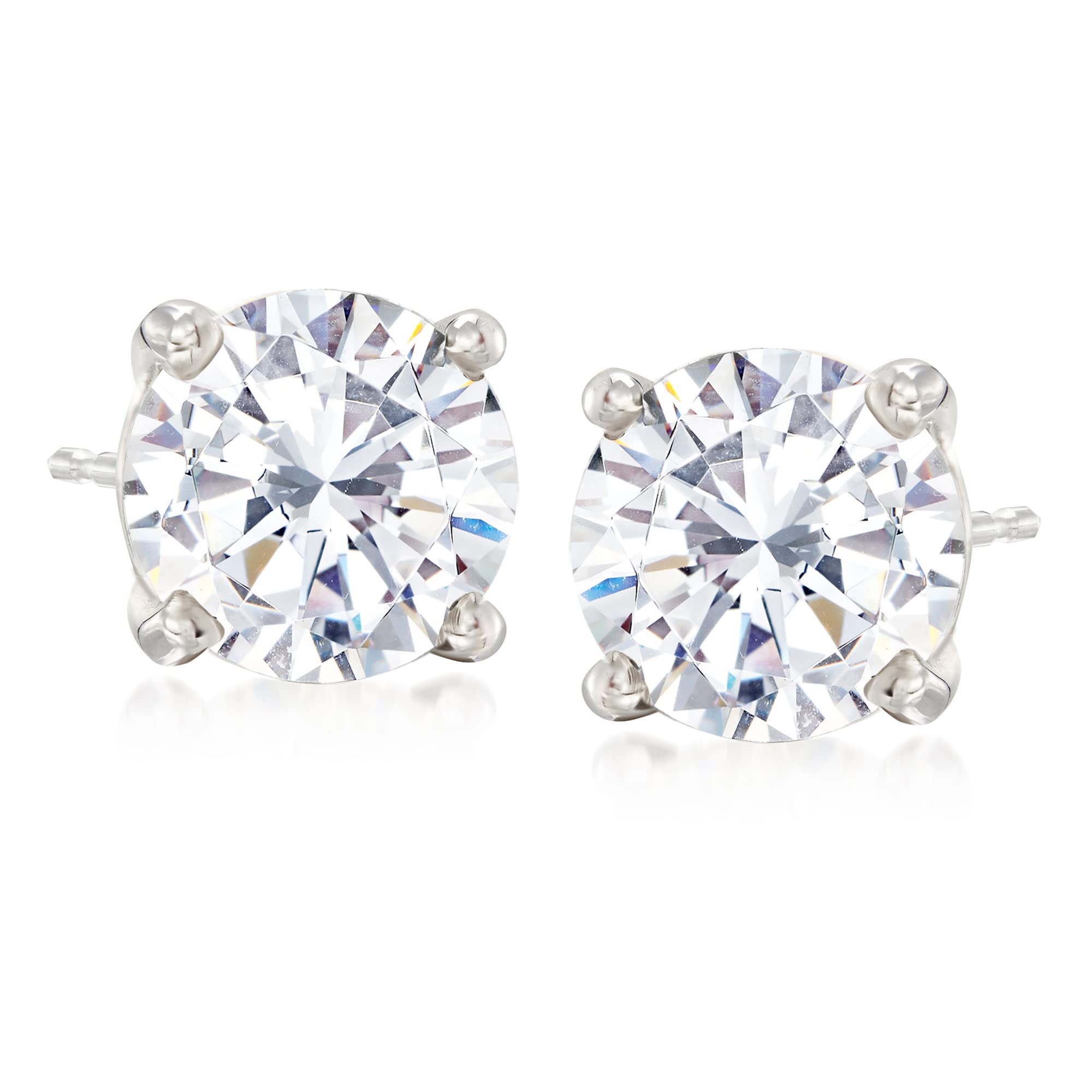 Ross-SimonsRound CZ Stud Earrings in 14kt White Gold