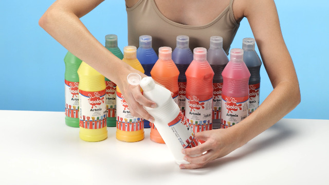 Scola Artmix – Pintura De Carteles Lavable 600 Ml, 20 Colores, Acabado Mate, Lista Para Usar
