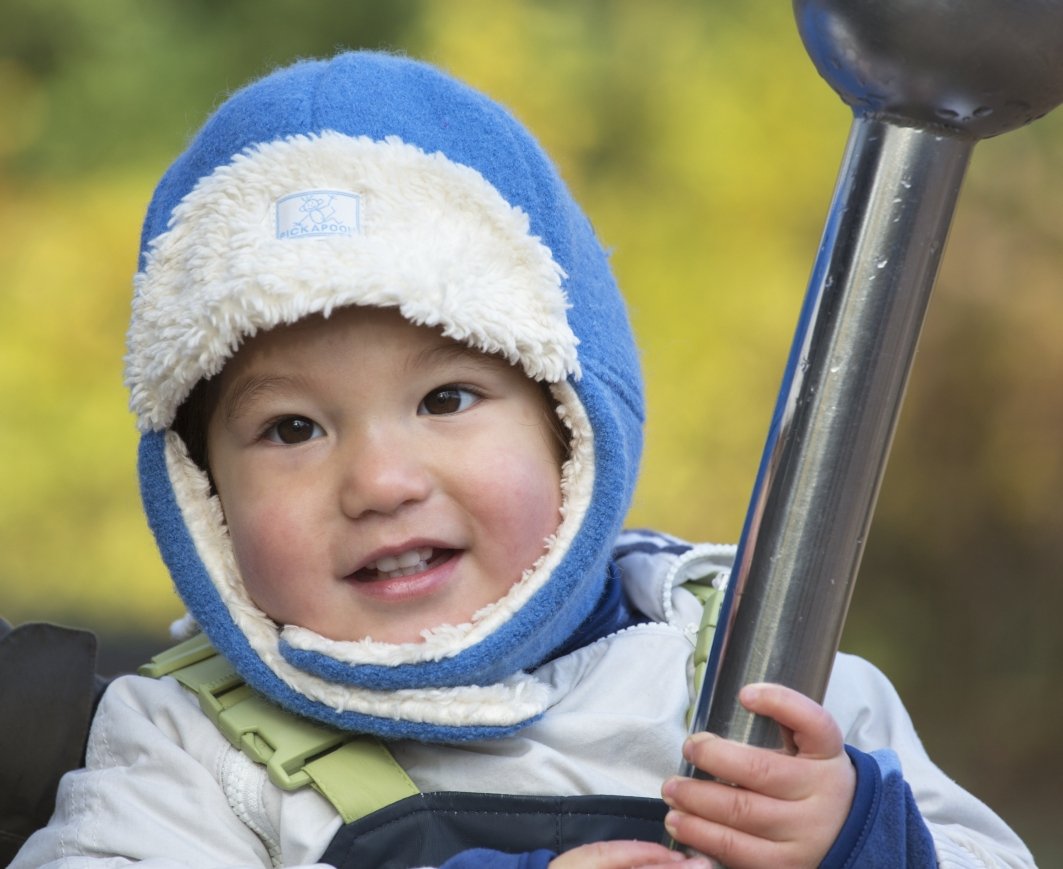 Pickapooh Hat 100% Merino Wool Boiled Plush Baby Boy Girl Children Organic Cotton Winter Earflap Fynn (52 cm (20,5 in), Blue)