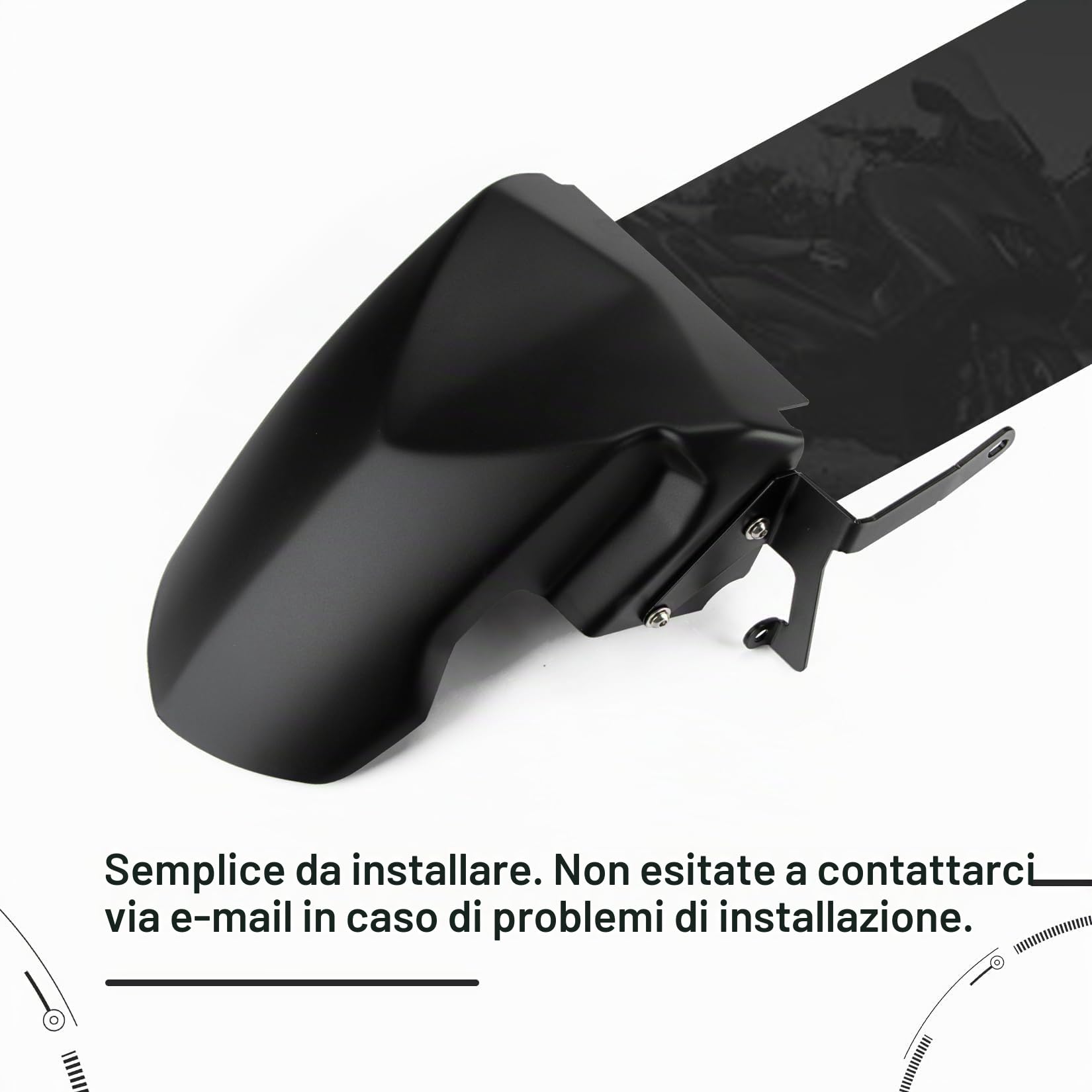 PSLER Parafango Posteriore Moto per Tmax 530 DX SX 2017-2019 TMAX 560 2020-2024 Paraspruzzi per Pneumatici della Ruota Posteriore Protezione della Copertura Accessori Moto Scooter(Nero Opaco)