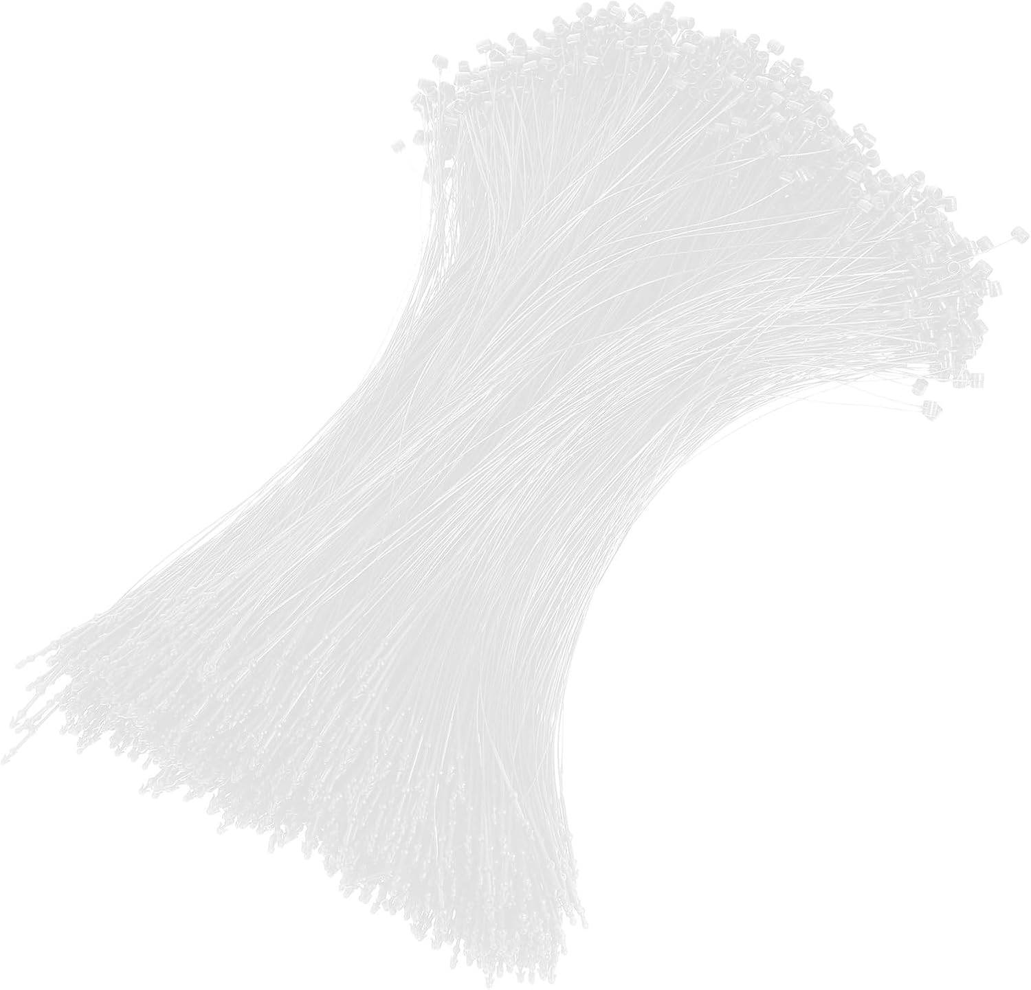 5000pcs White 23cm Plastic Tag Strings with Snap Lock Fasteners for Clothing Retail Display, Safety Loop Ties for Apparel and Merchandise Hanging