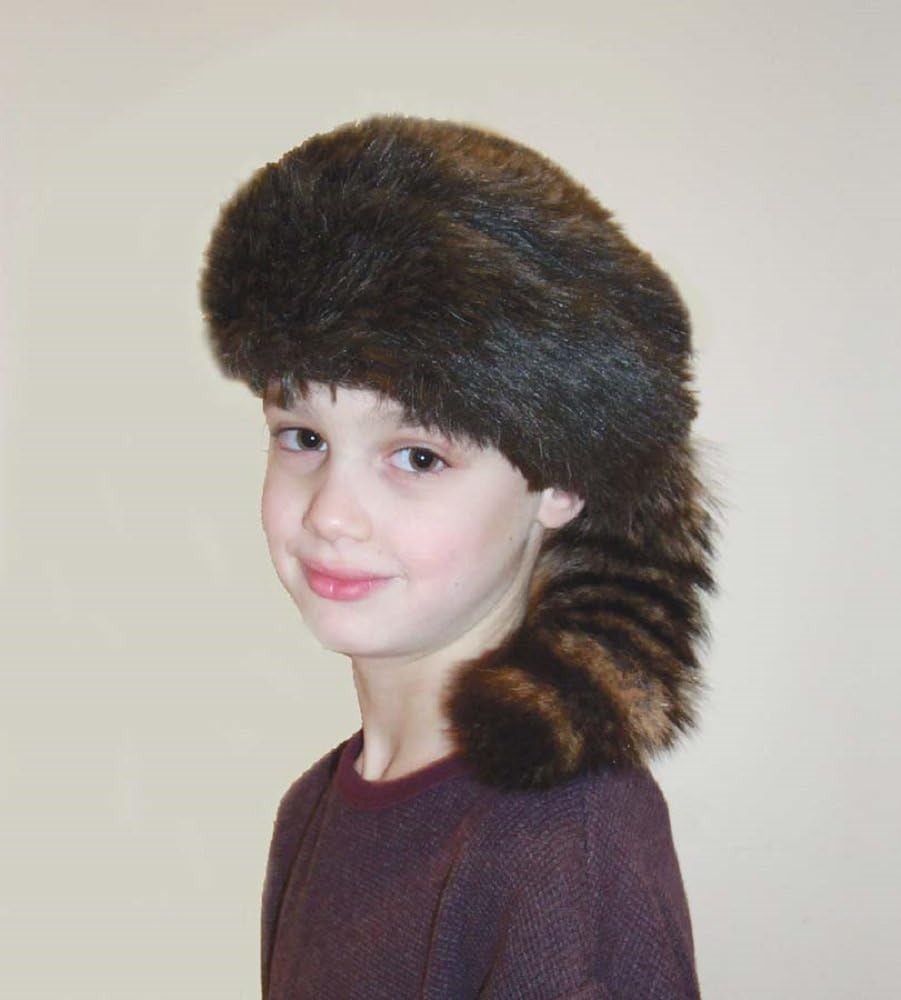Davy Crockett Hat Daniel Boone Hats For Sale XL Size Coonskin Hat - Main Image